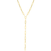 14K Lariat Paperclip Y-Necklace